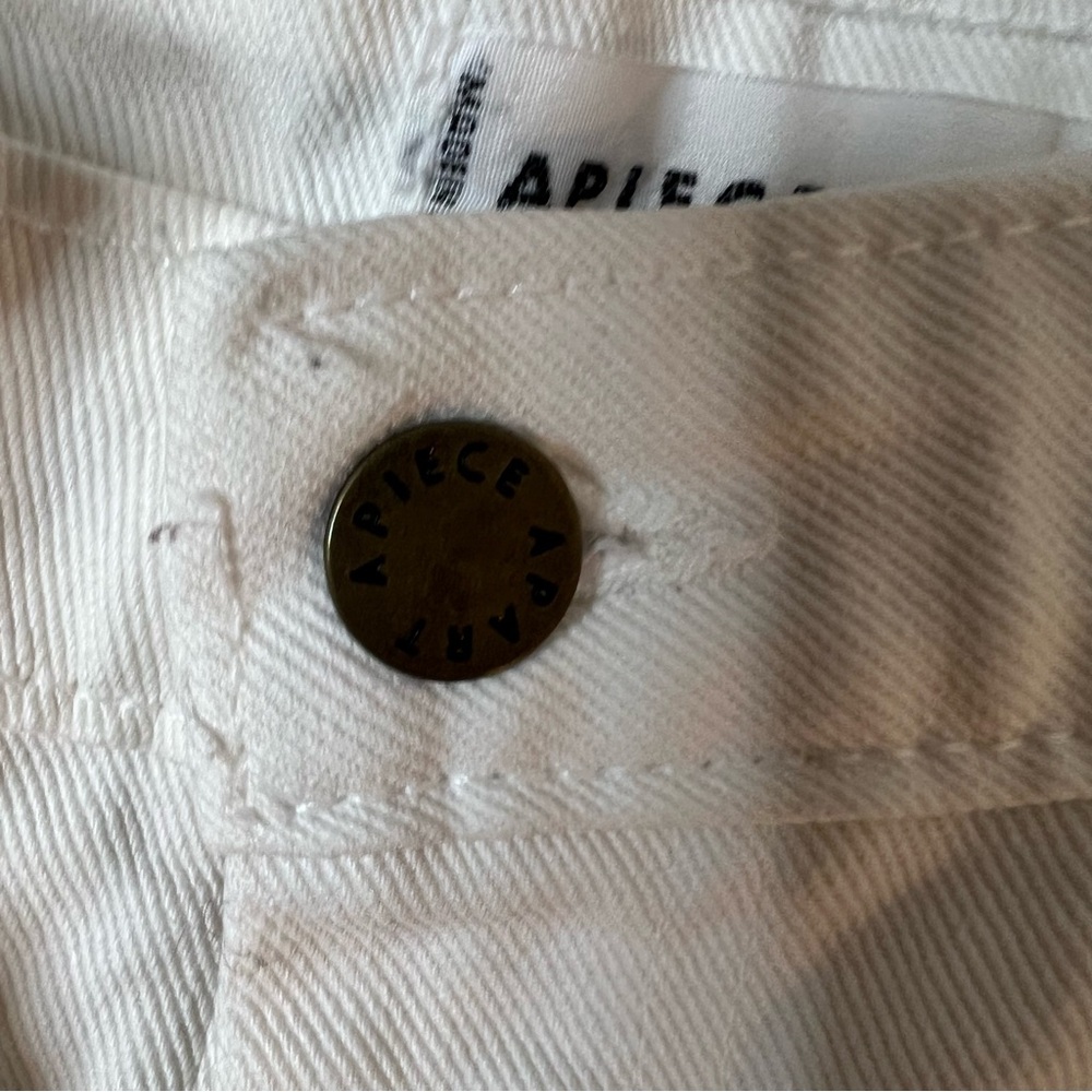 NEW Apiece Apart Women's High-Waist Flare Leg Jeans in White - Picture 7 of 7